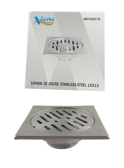 Stainless Floor Drain 15×15